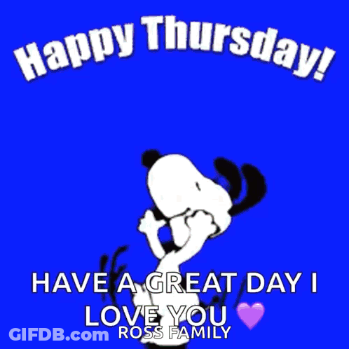 Snoopy Saying Happy Thursday GIF