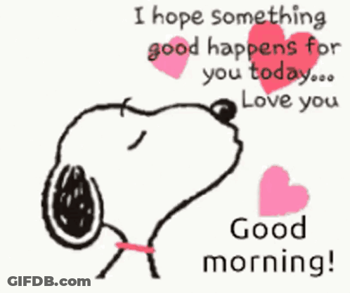 Snoopy Saying Hope Something Good Happens GIF
