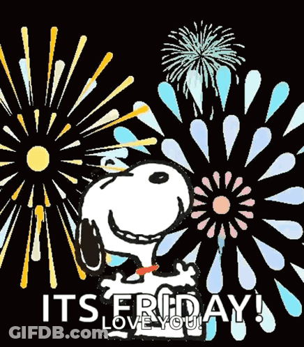 Snoopy Saying It's Friday GIF