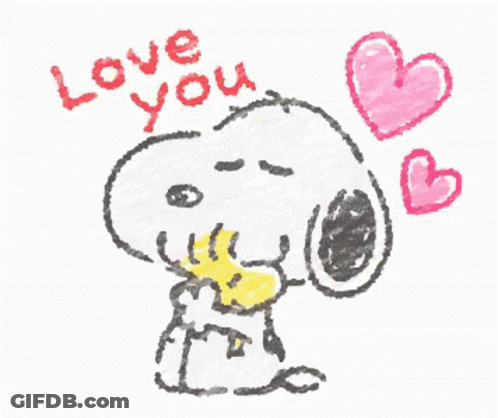 Snoopy Saying Love You GIF