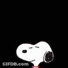 Snoopy Saying Thanks With Colorful Stars GIF