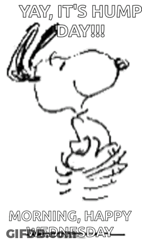 Snoopy Saying Yay Its Hump Day GIF