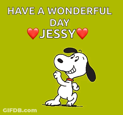 Snoopy Says Have A Wonderful Day Jessy GIF