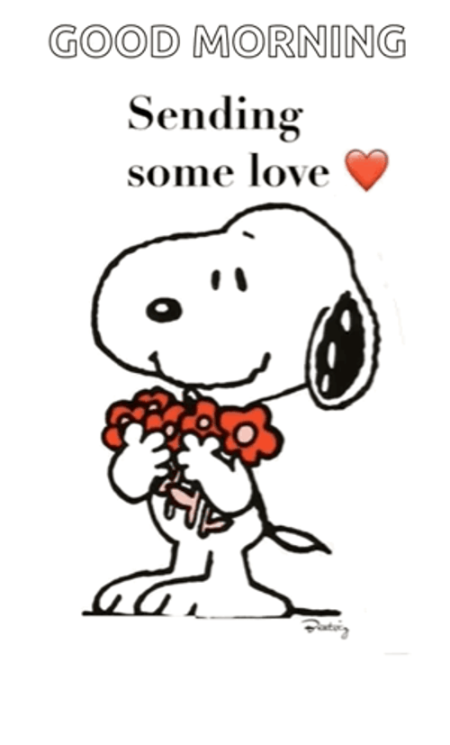 Snoopy Sending Have A Good Day Love GIF