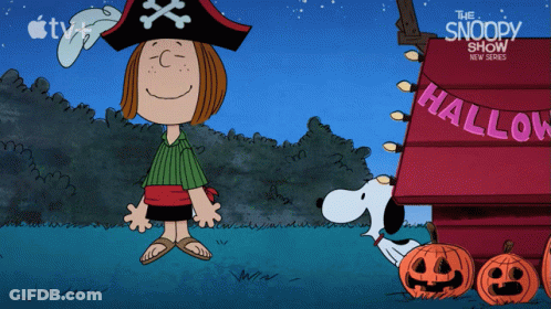Snoopy Show Poster Girl In Pirate Outfit GIF