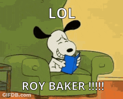 Snoopy Sitting In Chair Reading Book Says LOL Roy Baker GIF