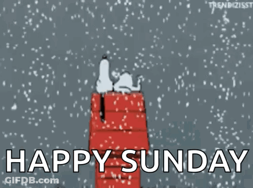 Snoopy Sitting In Red Sleigh GIF