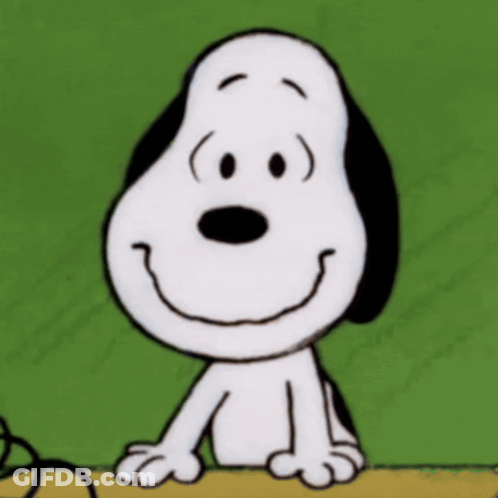 Snoopy Smiling At Camera GIF