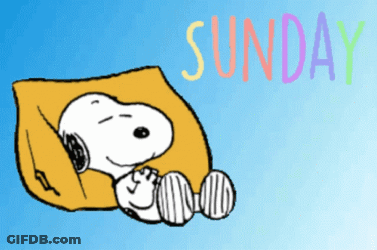 Snoopy Sunday Relax GIF
