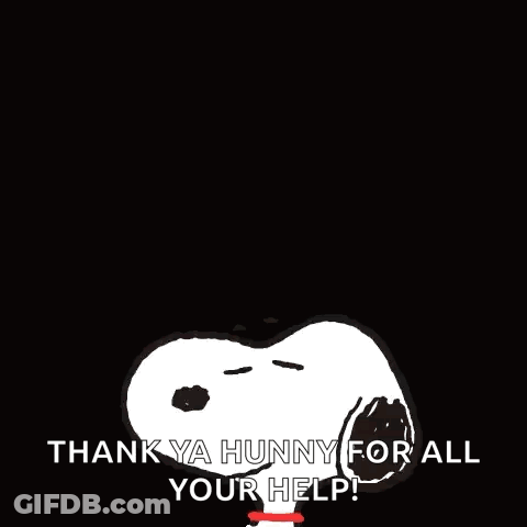 Snoopy Thanks You For Help GIF