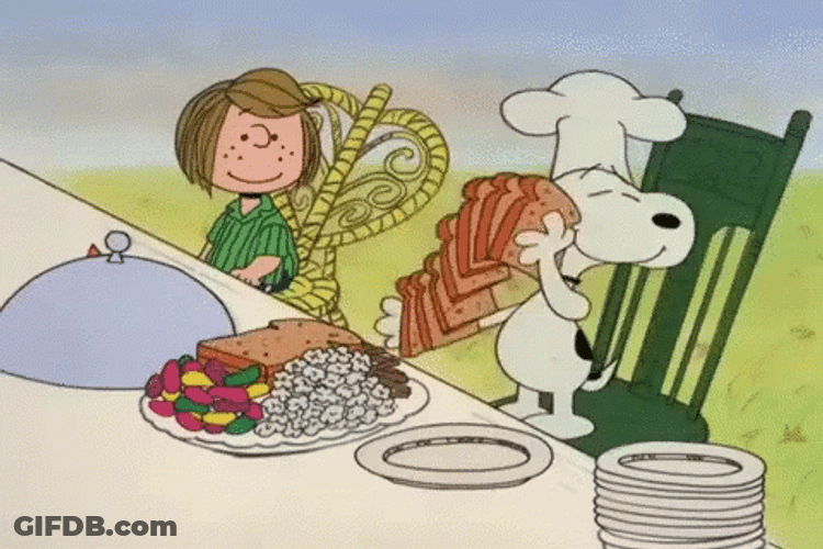 Snoopy Thanksgiving Get This Bread GIF