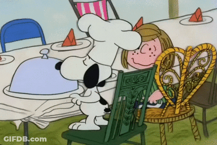 Snoopy Thanksgiving Shocking Revelation GIF
