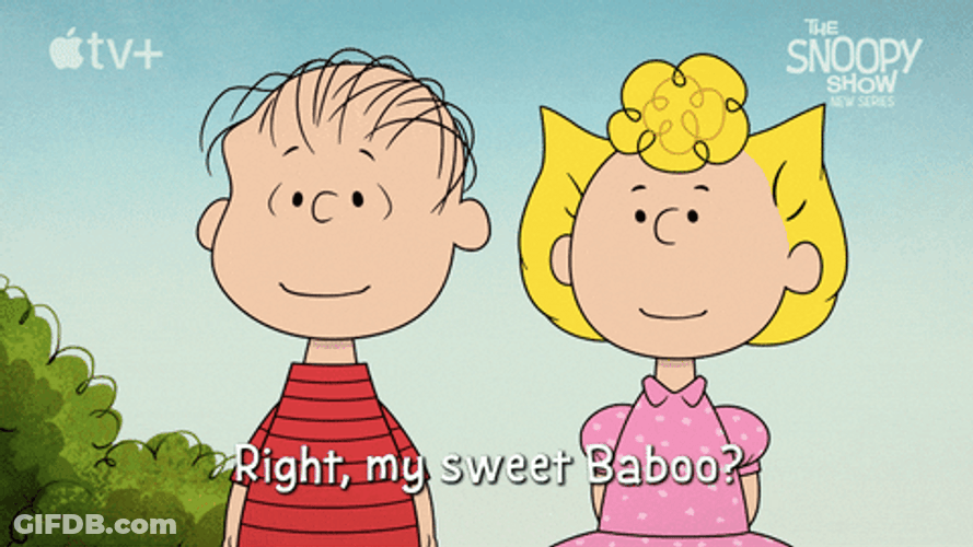 Snoopy Valentines Day Sally Brown Linus Sweet Baboo GIF