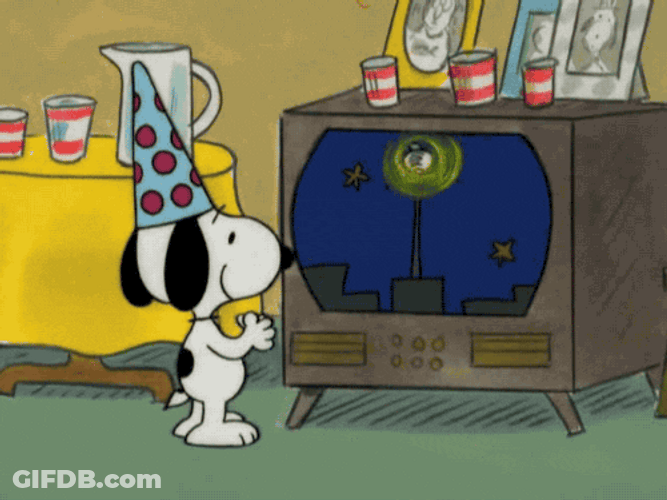 Snoopy Vintage TV Box GIF