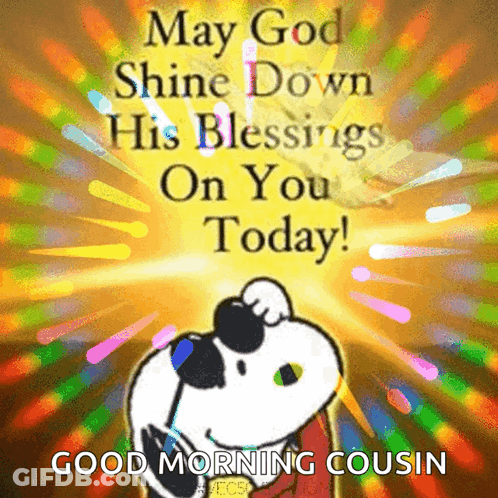 Snoopy Wearing Sunglasses Saying Good Morning GIF
