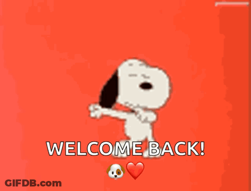 Snoopy Welcome Back GIF