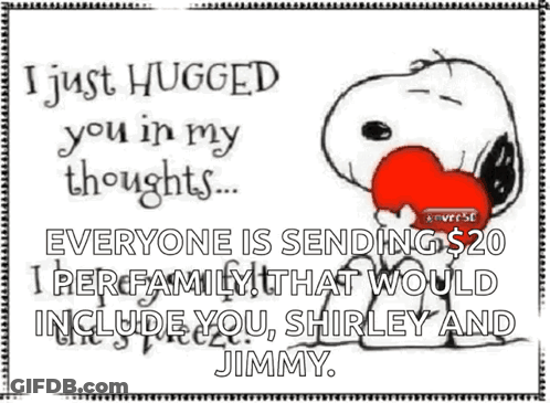 Snoopy With Heart In Mouth GIF