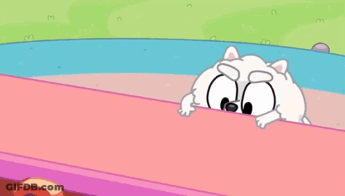 Snoopy With Pink Bow And Pom Poms Saying Good Luck GIF