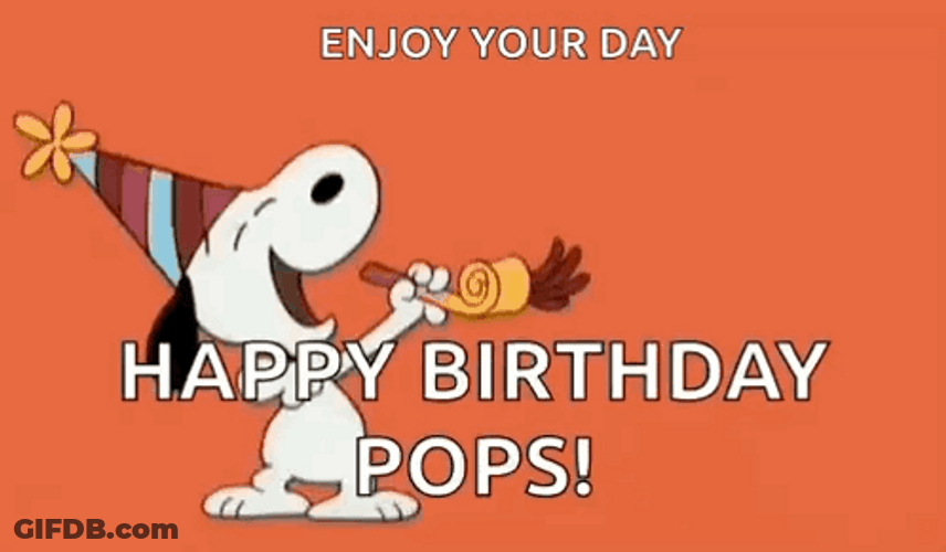 Snoppy Happy 65Th Birthday Message To Pops GIF