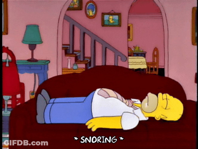 Snoring Homer Meme GIF