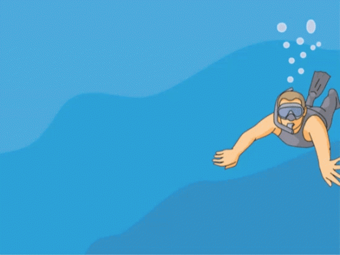 Snorkeling Cartoon Animation GIF