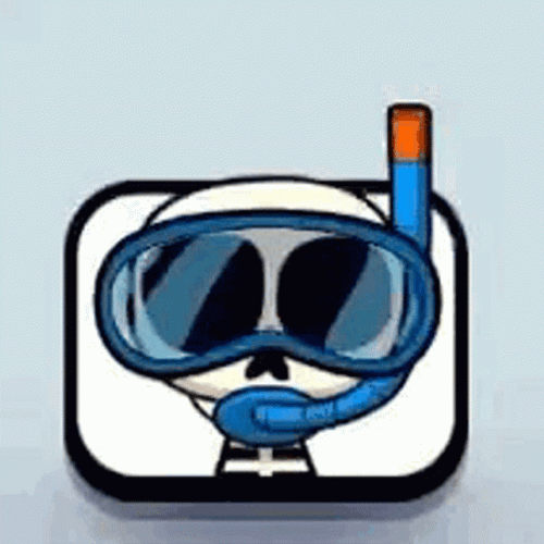 Snorkeling Skeleton Clash Royal GIF
