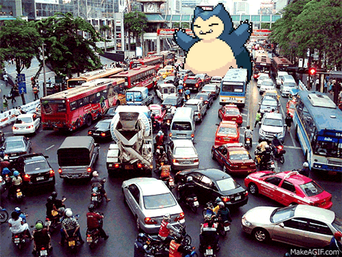 Snorlax Causing Traffic GIF