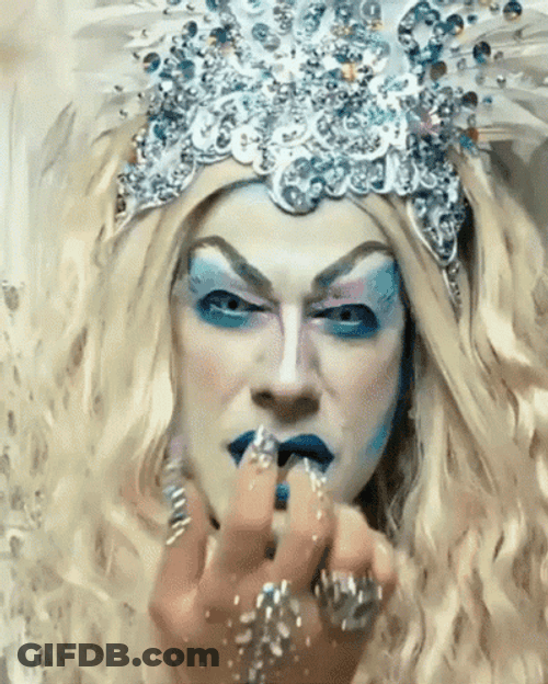 Snow Drag Queen GIF
