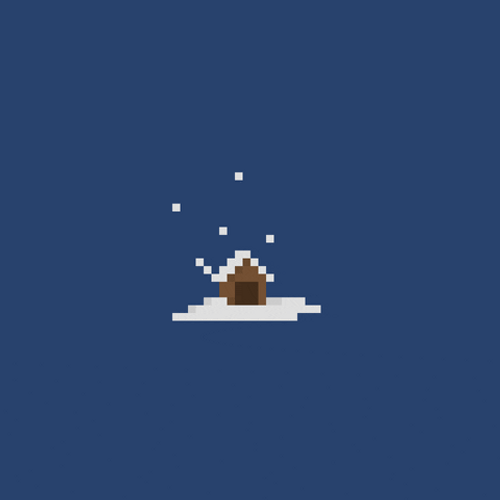 Snow Falling Pixel Art GIF