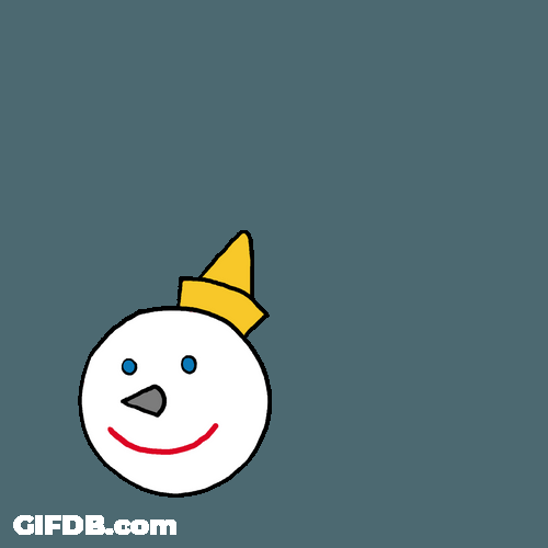 Snow Man Cartoon Mindblown GIF