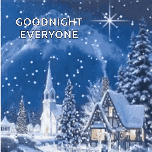 Snow Night Good Night GIF