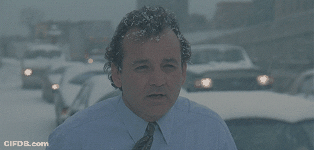 Snow Storm Freezing Bill Murray GIF