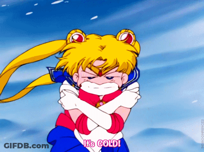 Snow Storm Freezing Sailor Moon GIF