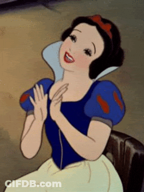 Snow White Clapping Joyfully GIF