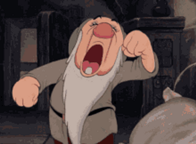 Snow White Dwarf Yawning GIF