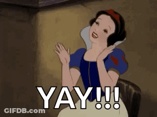 Snow White From Snow White And The Seven Dwarfs Is Sitting In A Chair And Waving . GIF
