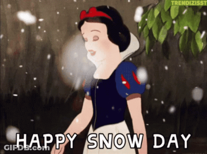 Snow White Greeting Happy Snow Day GIF