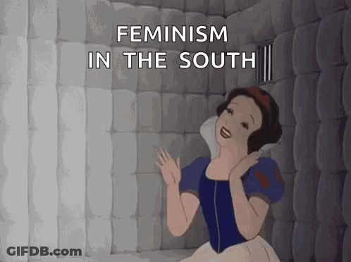 Snow White In Cell With Feminism In The South On Wall GIF