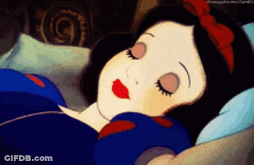Snow White Is Sleeping With Her Eyes Closed GIF