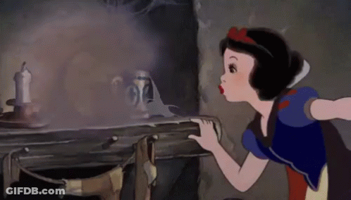 Snow White Looking At Ghost GIF