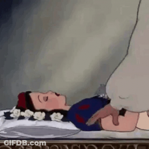 Snow White Lying On A Bed GIF