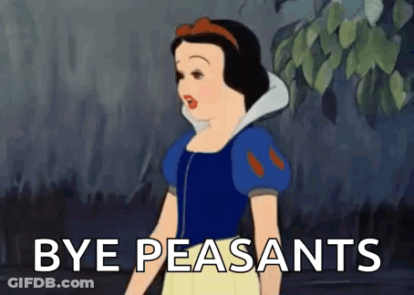 Snow White Saying Bye Peasants GIF
