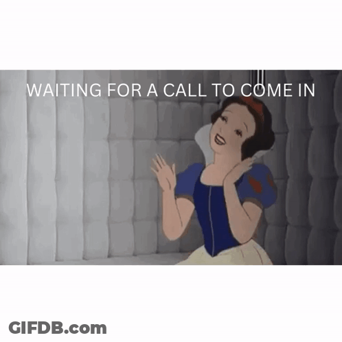 Snow White Waiting For A Call To Come In GIF