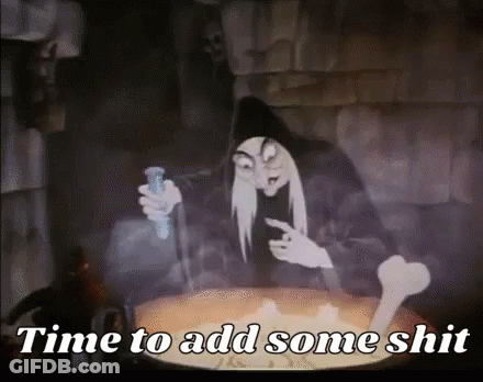 Snow White Witch Cooking Potion GIF