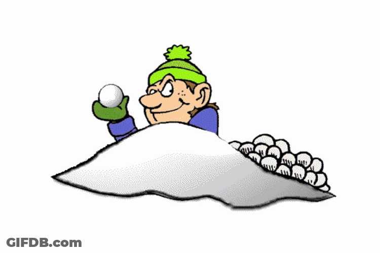 Snowball Fight Attack Gotcha GIF