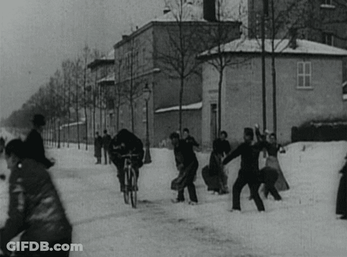 Snowball Fight Louis Lumiere GIF