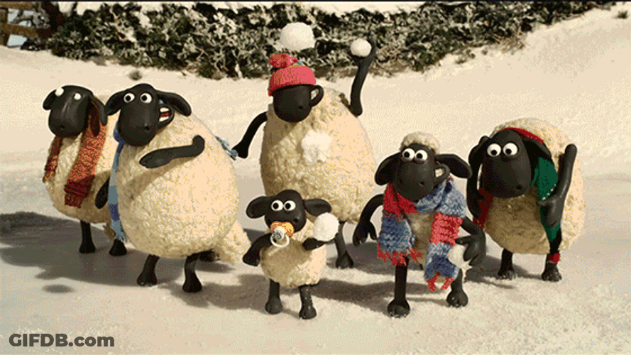 Snowball Shaun The Sheep Stop Motion GIF