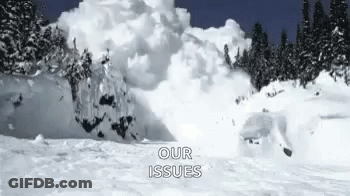 Snowboarder Riding Down Snow Slope GIF