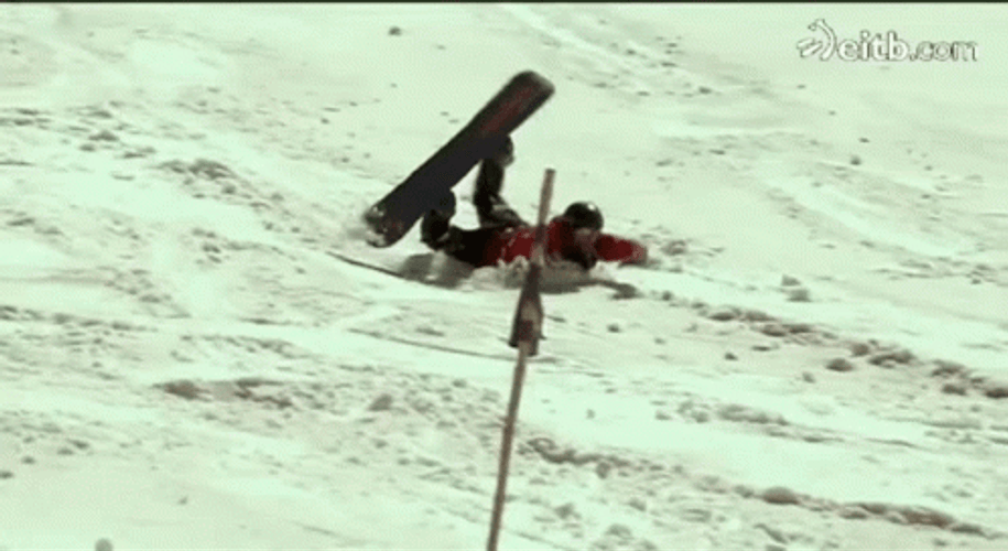 Snowboarding Epic Fail Fall GIF