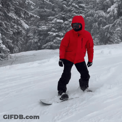 Snowboarding Snow Slope Slide GIF